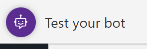 test your bot button 